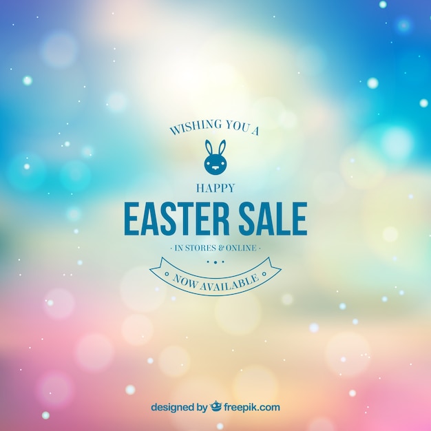 Free vector blurred happy easter day background