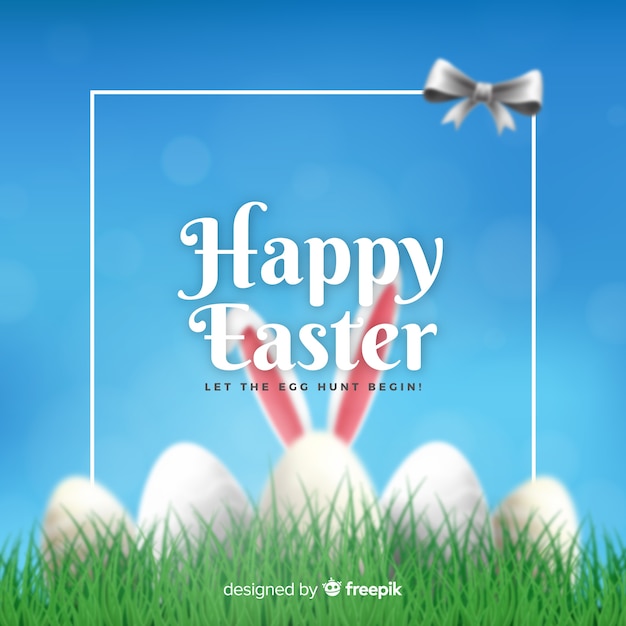 Blurred happy easter day background