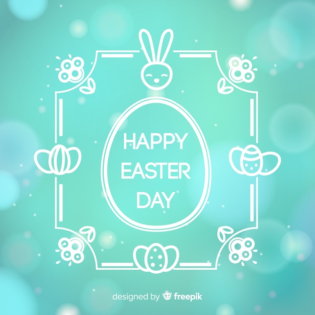 Free vector blurred happy easter day background