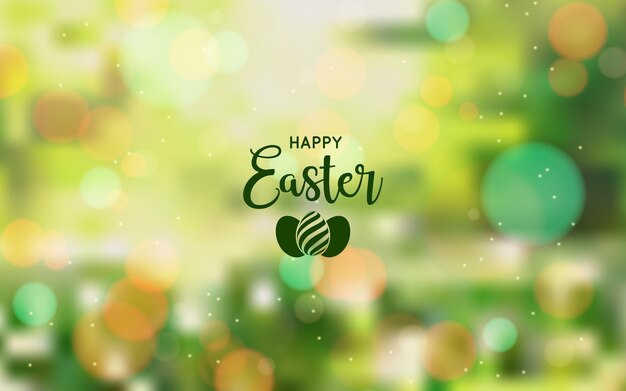 Blurred happy easter day background