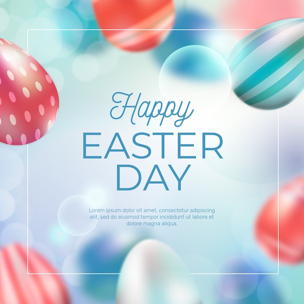 Blurred happy easter day background