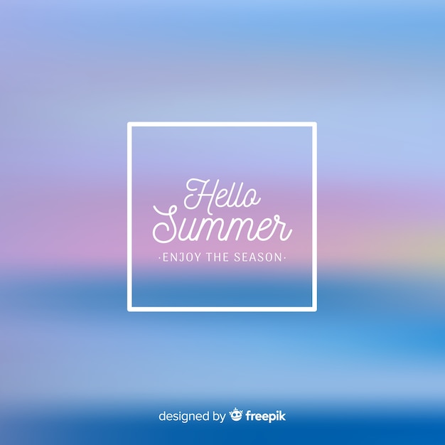 Free vector blurred hello summer background