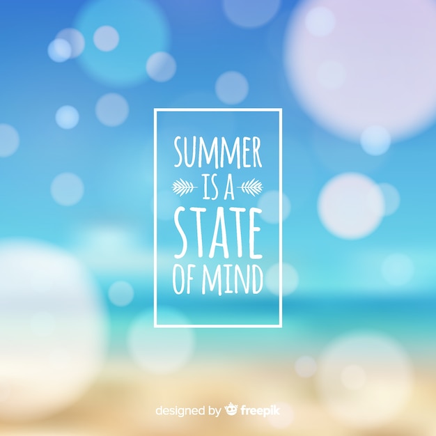 Free vector blurred hello summer background