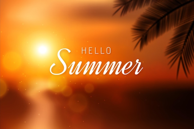 Blurred hello summer background