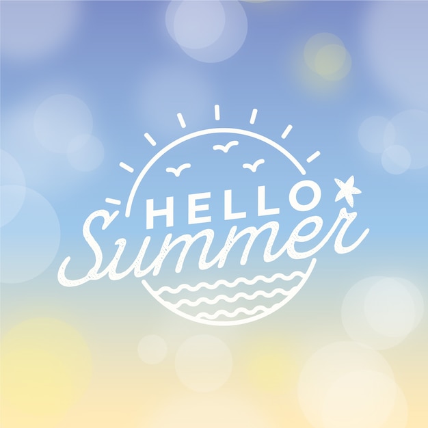 Blurred hello summer concept