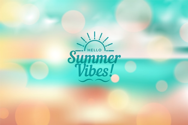 Blurred hello summer concept