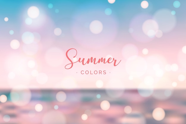 Free vector blurred hello summer concept