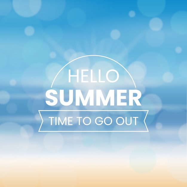 Free vector blurred hello summer