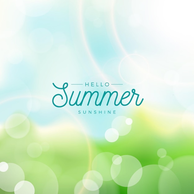 Бесплатное векторное изображение Размытое привет лето