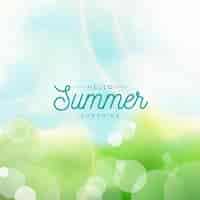 Free vector blurred hello summer