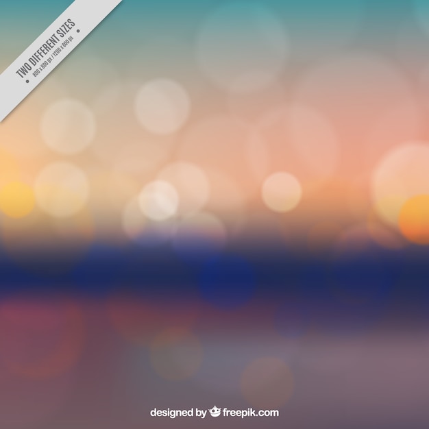 Blurred landscape background at sunset