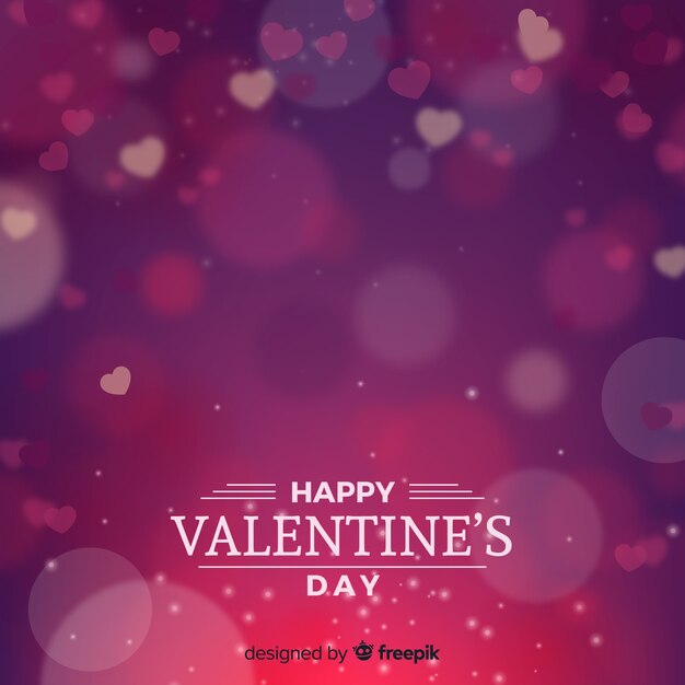 Blurred light valentine's day lettering background