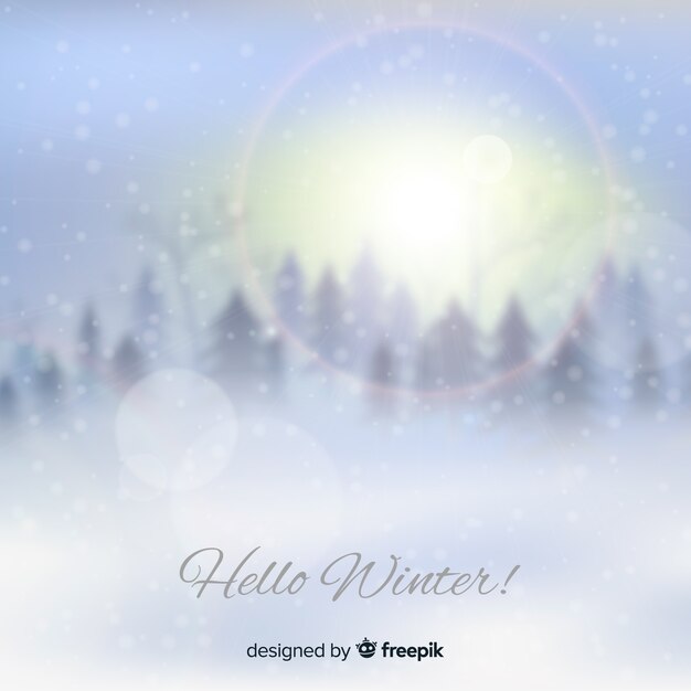 Blurred light winter background