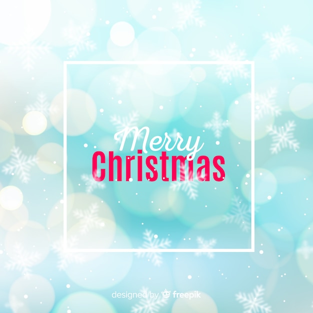 Free vector blurred lights christmas background