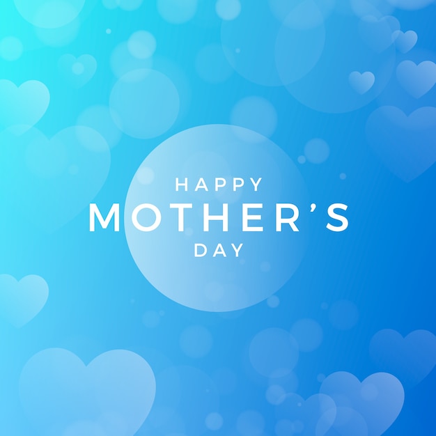 Free vector blurred mothers day with hearts