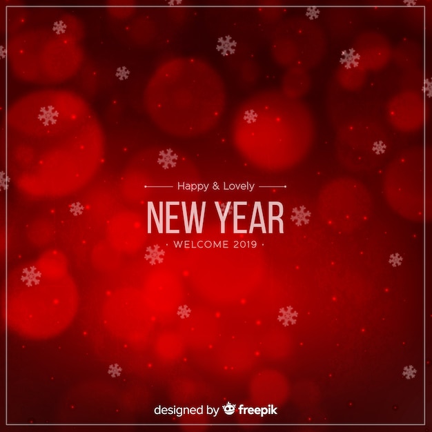 Free vector blurred new year 2019 background