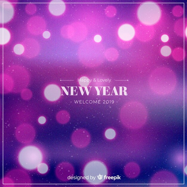 Blurred new year 2019 background