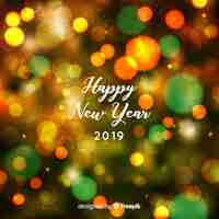 Free vector blurred new year 2019 background