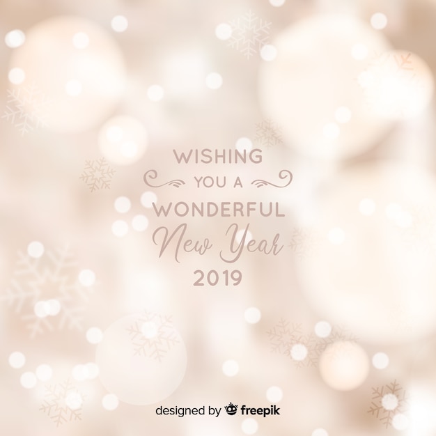 Free vector blurred new year 2019 background