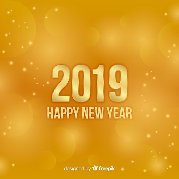 Blurred new year 2019 background