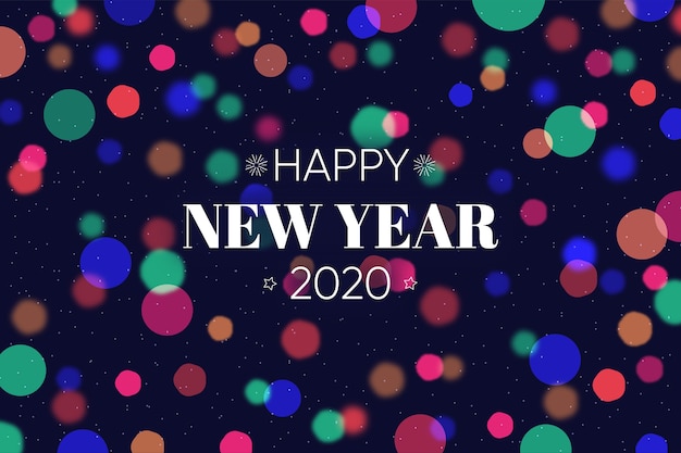 Blurred new year 2020 background concept
