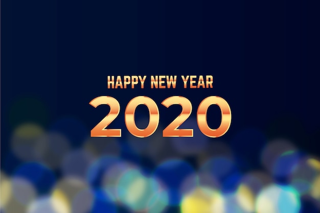 무료 벡터 새 해 2020 배경을 흐리게