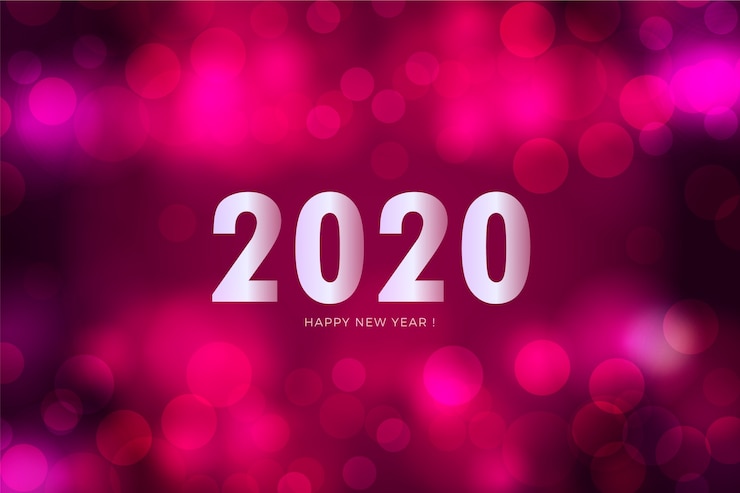 Free Vector blurred new year 2020 background