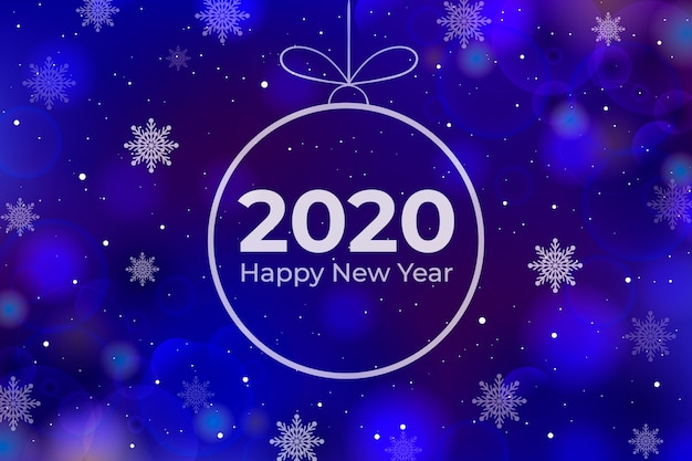 새 해 2020 배경을 흐리게