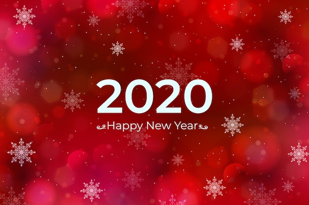 Free vector blurred new year 2020 background