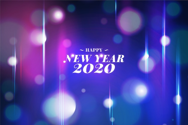 新年の2020年の背景がぼやけ