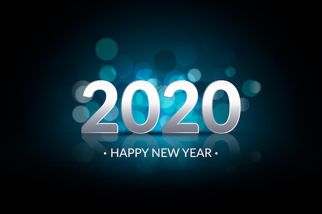 新年の2020年の背景がぼやけ