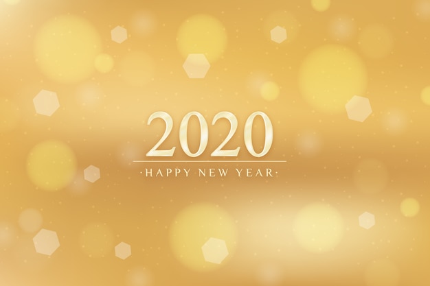 무료 벡터 새 해 2020 배경을 흐리게