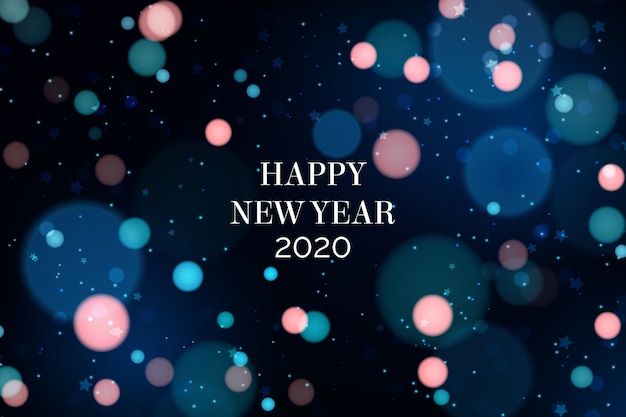 Бесплатное векторное изображение Размытый фон новый год 2020