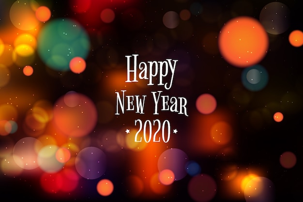 Blurred new year 2020 background