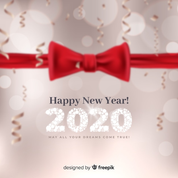 Free vector blurred new year 2020