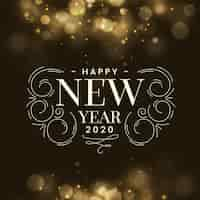 Free vector blurred new year 2020