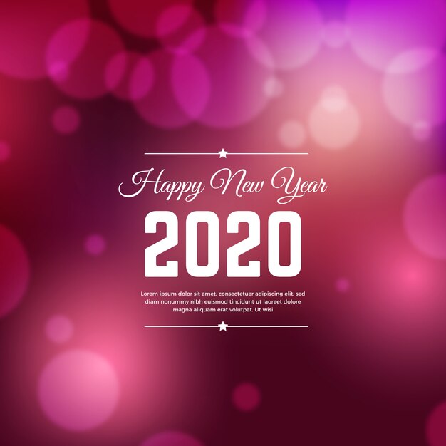 Blurred new year 2020