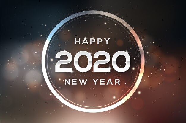 Free vector blurred new year 2020