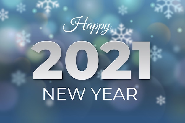 Blurred new year 2021 background