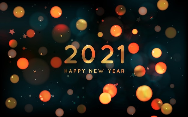 Blurred new year 2021 background