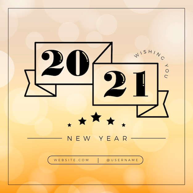 Free vector blurred new year 2021