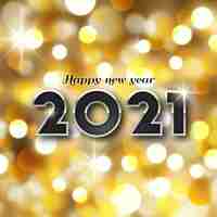 Free vector blurred new year 2021