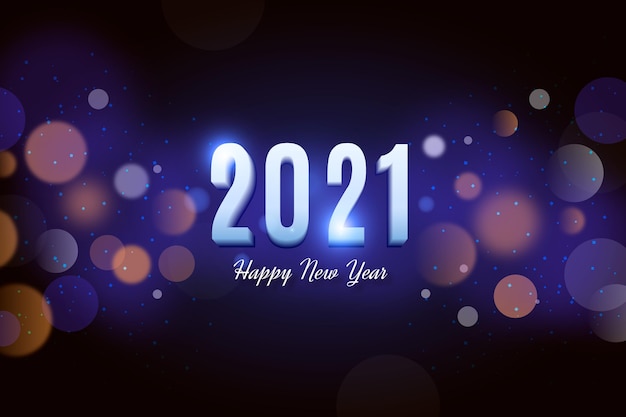 Free vector blurred new year 2021