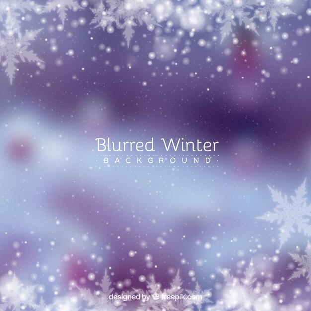 Blurred purple winter background