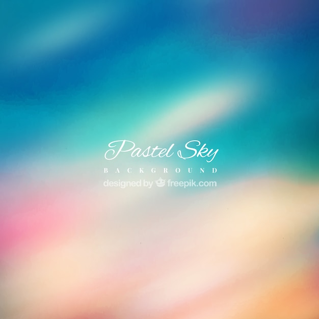 Blurred sky background in pastel colors