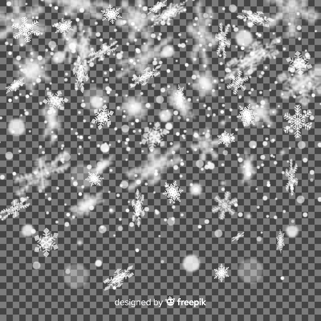 Free vector blurred snowflakes