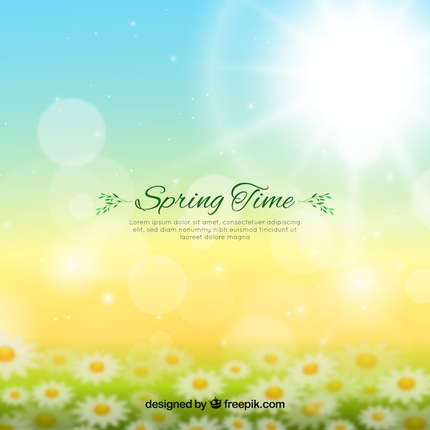 Free vector blurred spring background