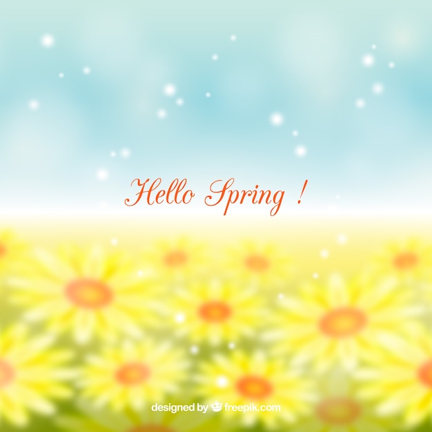 Free vector blurred spring background