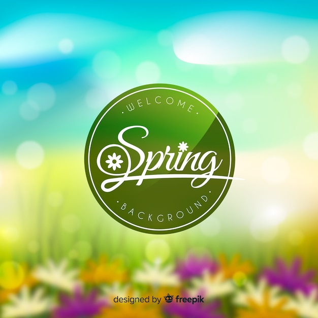 Blurred spring background