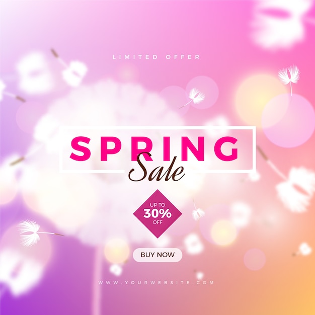 Blurred spring promotional sale